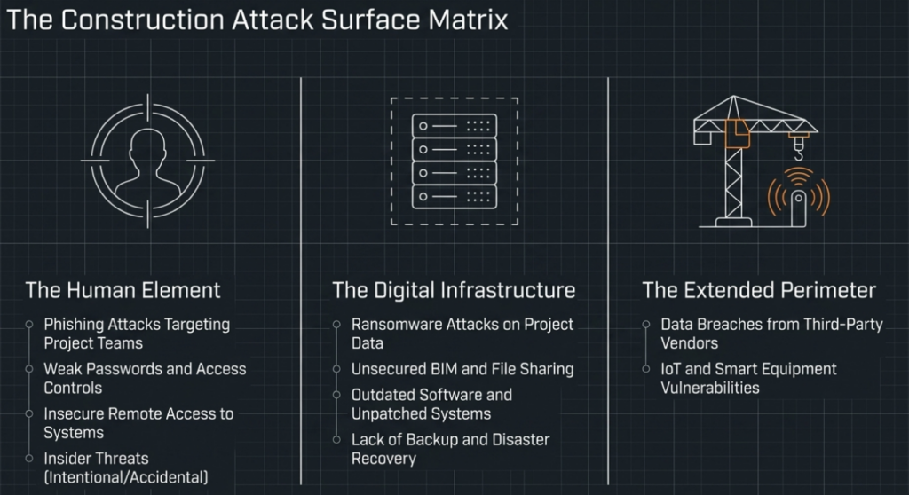 10 Common Cybersecurity Risks in the Construction Industry 1 construction cyber attack surface matrix